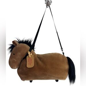 VTG 1999 North American Bear Pony Horse Plush Wheelie Rolling Bag Luggage Gift